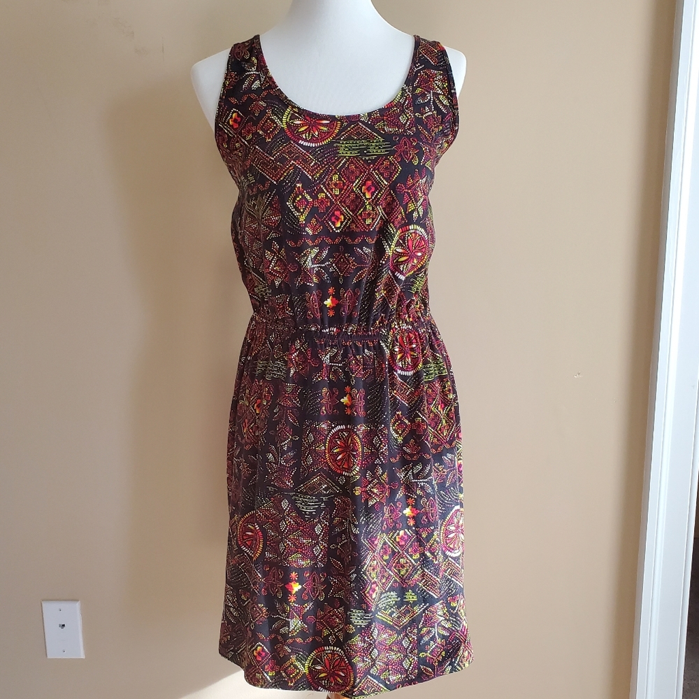 Patagonia West Ashley Raindrop Black Dress Size L